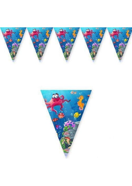 Deniz Canlıları Flama Bayrak 2 Metre