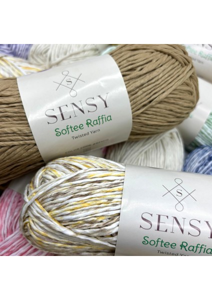 Premium Softee Raffia Yumuşak Kağıt Ip Rafya Ipi Tığ Ipi Çanta Ipi El Örgü Ipi Hobi Ipi