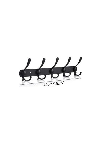 5 Kanca Paslanmaz Çelik Duvara Monte Banyo Kanca Raf Yatak Odası Ceket Askısı | Robe Hooks (Yurt Dışından)