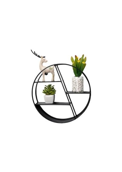 Yuvarlak Duvar Raf Yüzer Raflar Metal Asılı Raf Dekorasyon Yatak Odası Için Oturma Odası Banyo Stokta Mutfak Ofisi | Depo Tutucular ve Amp;raflar (Yurt Dışından)