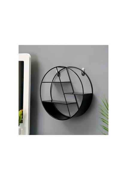 Yuvarlak Duvar Raf Yüzer Raflar Metal Asılı Raf Dekorasyon Yatak Odası Için Oturma Odası Banyo Stokta Mutfak Ofisi | Depo Tutucular ve Amp;raflar (Yurt Dışından) fiyatları