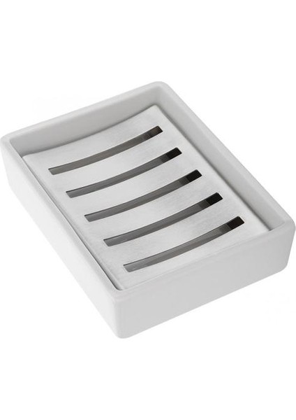 Paslanmaz Çelik Taşınabilir Sabun Kılıfı Seramik Sabun Konteyner Banyo Mutfak Kullanımı Için | Sabun Yemekleri (Yurt Dışından)