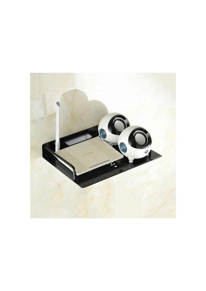 Kablosuz Wifi Yönlendirici Telefon Raf Paneli Duvar Asılı Fiş Kurulu Braketi Kablo Depolama | Depolama Tutucular ve Amp;raflar (Yurt Dışından) fiyatları