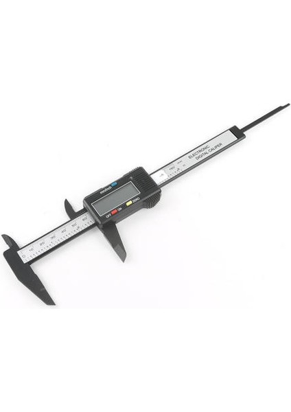 1 Paket Karbon Fiber Plastik Siyah LCD Vernier Kaliper 0-150MM, Yüksek Hassasiyet, Ölçülebilir Yükseklik/derinlik/kalınlık, Metrik ve Inç Inda Tek Anahtar Anahtar (Yurt Dışından)