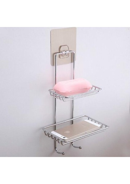 Banyo Paslanmaz Çelik Çift Sabunluk Yaratıcı Ücretsiz Boks Yok Trace Raf Banyo Sabunluk Drenaj Sabun Kutusu | Sabunluklar (Yurt Dışından) fiyatları