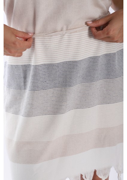 Kadın Beli Ipli Peştemal Plaj Elbisesi Pamuk Otantik fırsatları