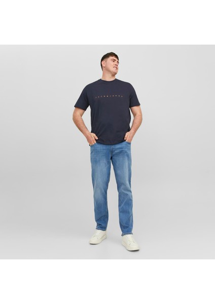 Büyük Beden Gögüs Logo Baskili T-Shirt - Star fırsatları