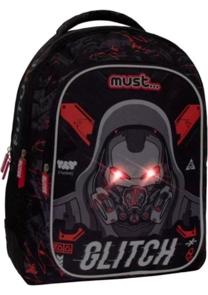 Glitch Işıklı Okul Çantası + Kalemlik Içi Dolu 2'li Set modelleri