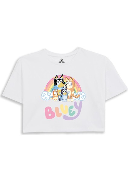 Bluey Baskılı Crop T-Shirt