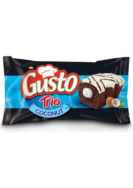 Gusto Trio Hindistan Cevizli Aromalı ve Kakaolu 40GR.24 Adet (1 Kutu)