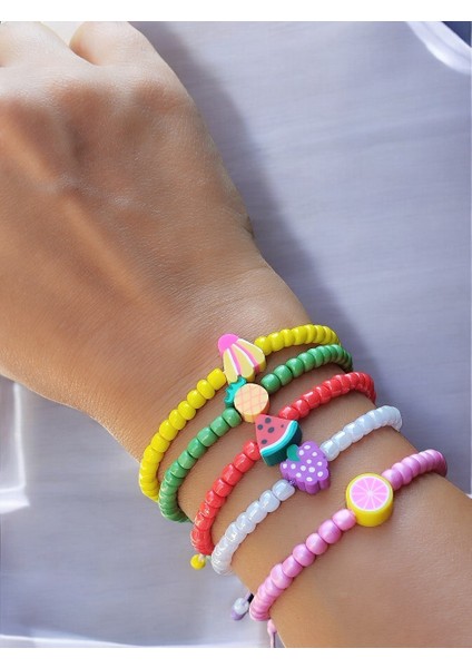 Kumboncuk Meyve Figürlü 5'li Çocuk Bileklik Set