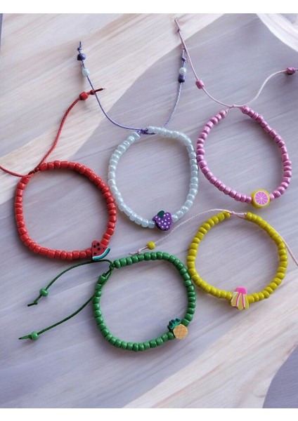 Kumboncuk Meyve Figürlü 5'li Çocuk Bileklik Set fiyatları