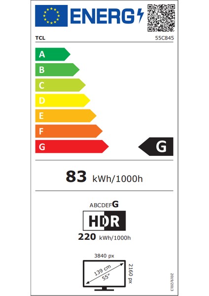 55C845GTV 55'' 139 Ekran Uydu Alıcılı 4K Ultra HD Mini LED Google TV