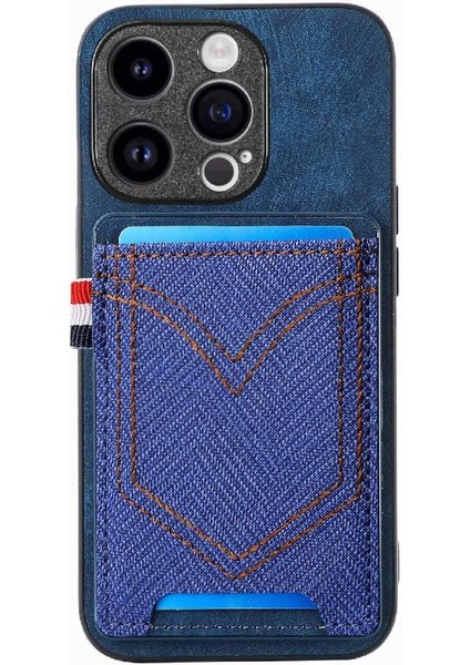 IPhone 14 Için Kılıf Pro Crad Yuvası Manyetik Araç Montaj Kot Cep Tasarımı (Yurt Dışından) indirimleri