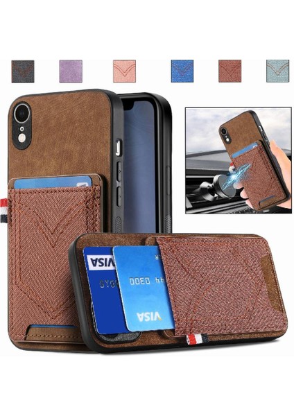 IPhone Xr Manyetik Araç Montaj Crad Yuvası Kot Cep Tasarımı (Yurt Dışından)