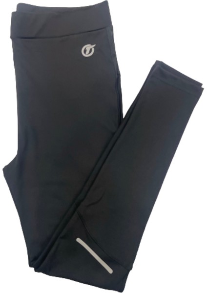 Kadın- Baskılı Parlak Tayt- Koyu Gri