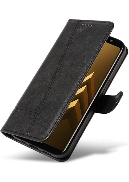 Samsung Galaxy A8 2018 Cüzdan Telefon Kılıfı Için Kredi Kartı ile Pu (Yurt Dışından)