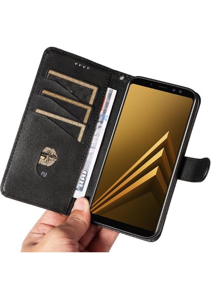 Samsung Galaxy A6 Için Kredi Kartı Yuvası ile Ayrılabilir Siyah Pu Durumda (Yurt Dışından) fiyatları