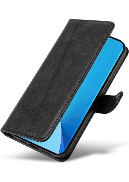Xiaomi 12 Için Filp Durumda Ayrılabilir Siyah Bilezik Cüzdan Telefon Kılıfı Pu (Yurt Dışından)