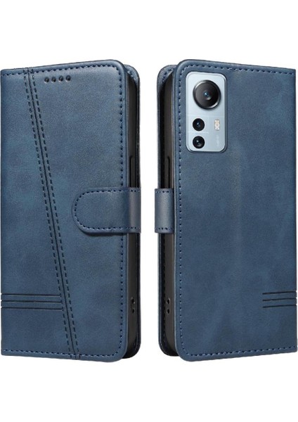 Xiaomi 12 Için Filp Durumda Ayrılabilir Siyah Bilezik Cüzdan Telefon Kılıfı Pu (Yurt Dışından)