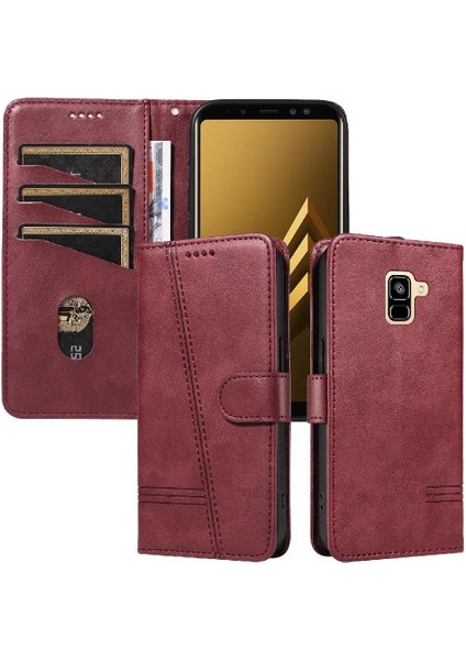 Samsung Galaxy A8 2018 Cüzdan Telefon Kılıfı Için Kredi Kartı ile Pu (Yurt Dışından)