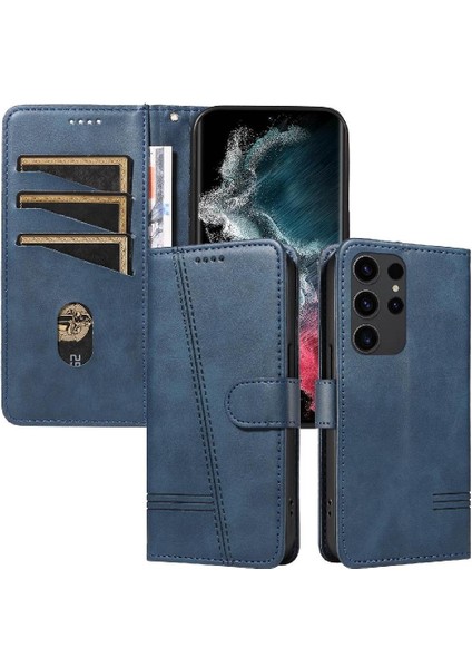 Samsung Galaxy S23 Ultra Için Kredi Kartı Yuvası ile Ayrılabilir Pu Durumda (Yurt Dışından)