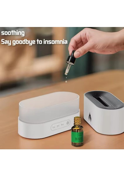 Ultrasonik Hava Nemlendirici Buhar Makinesi Alev Simülasyonlu 250ML Aroma Difüzörü indirimleri