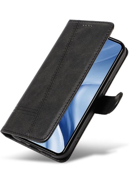 Xiaomi 11 Lite Için Filp Durumda Preslenmiş Pu Deri Cüzdan Telefon Kılıfı Siyah (Yurt Dışından) fırsatları