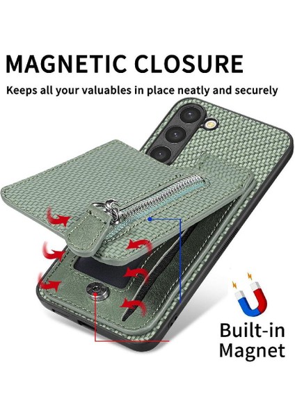 Samsung Galaxy S23 Fermuar Manyetik Araç Montaj Standı Crad Yuvası (Yurt Dışından) fırsatları