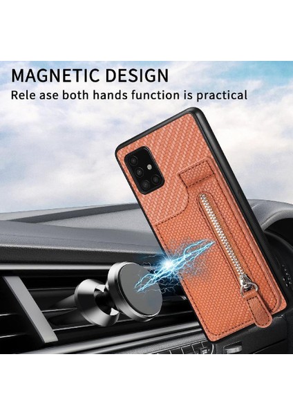 Samsung Galaxy A51 5g Için Kılıf Cüzdan Manyetik Araç Montaj Fermuar Standı Crad (Yurt Dışından) indirimleri