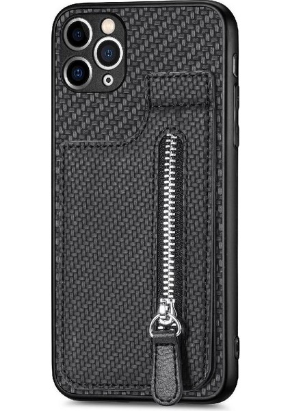IPhone 11 Için Kılıf Pro Max Standı Crad Yuvası Fermuar Cüzdan Manyetik Araç Montaj (Yurt Dışından) modelleri