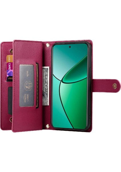 Realme 12 Artı Crossbody Kayış Standı Çok Fonksiyonlu Cüzdan Için Flip Case (Yurt Dışından) fiyatları
