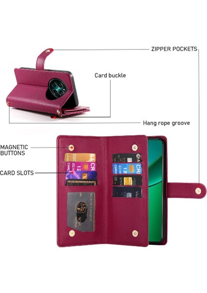 Realme 12 Artı Crossbody Kayış Standı Çok Fonksiyonlu Cüzdan Için Flip Case (Yurt Dışından) indirimleri