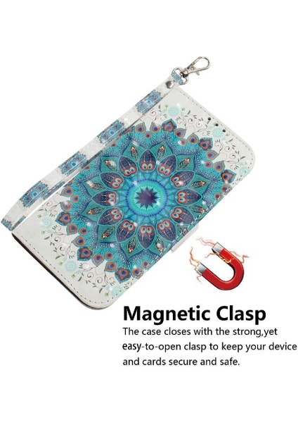 IPhone 7/8 Için 3D Boyalı Koruyucu Kılıf Pu Deri Manyetik Kapatma Kartı (Yurt Dışından)