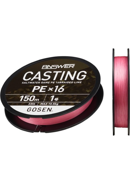 Gosen X16 Casting Answer Pe 16 Örgü Spin Ipi 150MT Pink