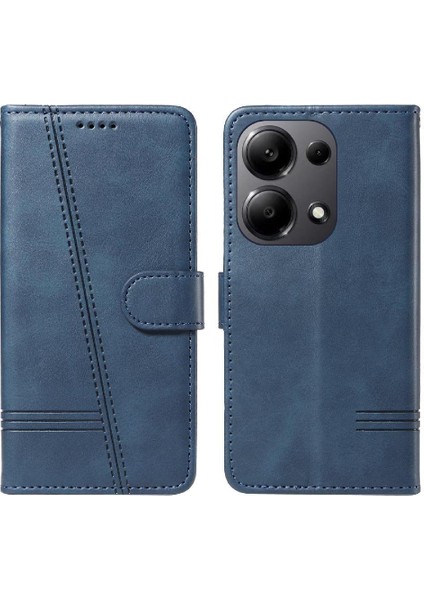 Xiaomi Poco M6 Pro 4g Için Filp Durumda Preslenmiş Pu Deri Cüzdan Telefon Kılıfı (Yurt Dışından) modelleri