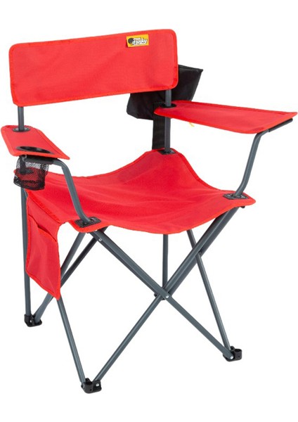 Camper Katlanabilir Kamp Piknik Sandalyesi - Kırmızı
