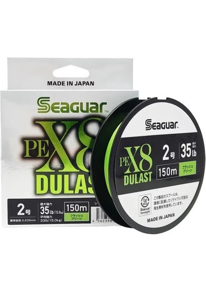 Dulast Pe 8 Örgü Spin Ipi 150MT Flash Green