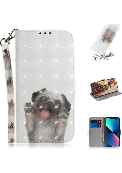 IPhone 7/8 Için 3D Boyalı Koruyucu Kılıf Pu Deri Manyetik Kapatma Kartı (Yurt Dışından)