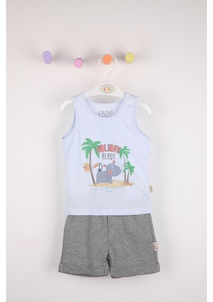 Holiday Baskı Şortlu Takım 3521