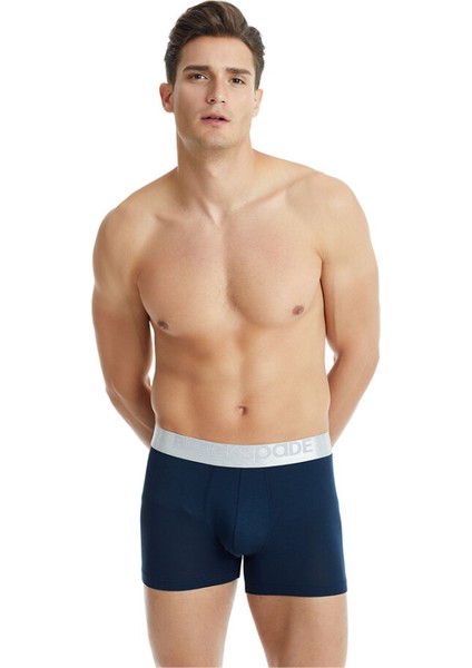 Erkek Modal Elastan Boxer Silver 9302 - Lacivert