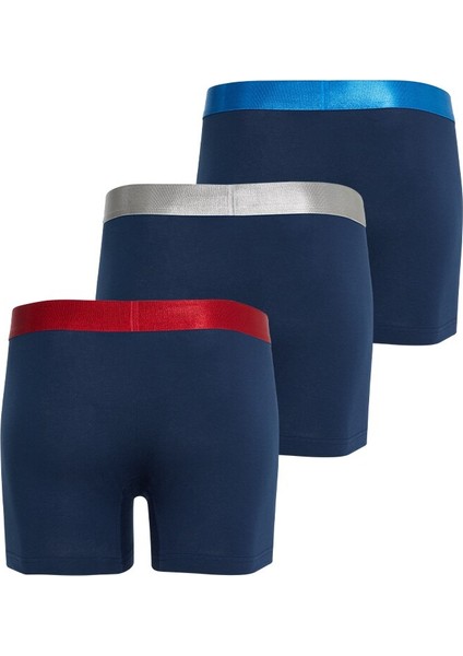 Erkek Boxer 3'lü Paket Modern Basics 9471 - Mavi fiyatları