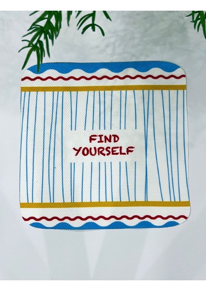Find Yourself Finsan Uyumlu Kumaş Kokteyl Peçetesi Yıkanabilir Lazer Kesimli