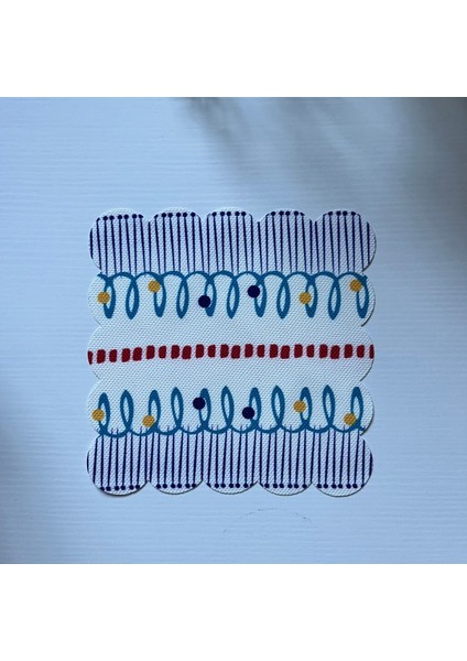 Fincan Uyumlu Soyut Desenli Kokteyl Peçetesi Kumaş
