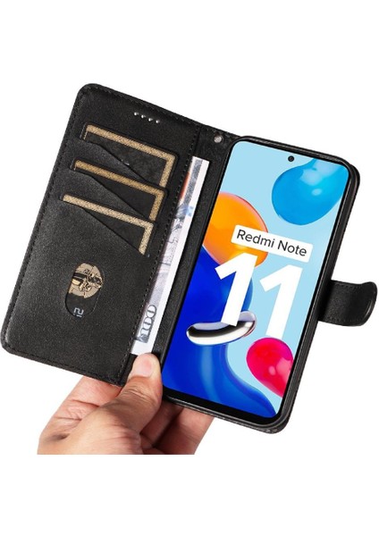 Xiaomi Redmi Için Filp Durumda NOTE12S 4g Ayrılabilir Siyah Bilezik Preslenmiş Pu (Yurt Dışından)