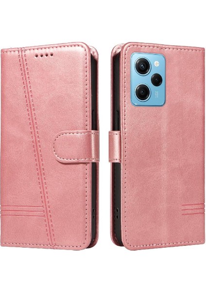 Xiaomi Redmi Için Filp Durumda NOTE12 Pro Hız Preslenmiş Pu Deri Cüzdan Kılıf (Yurt Dışından)