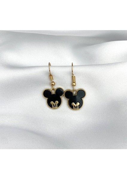 Mickey Mouse Başı Figürlü Çizgi Kahramanlar Küpe