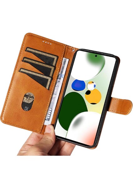 Xiaomi Poco X5 Pro 5g Için Filp Durumda Ayrılabilir Siyah Bilezik Preslenmiş Pu (Yurt Dışından)