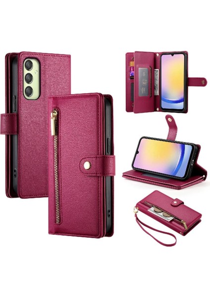 Samsung Galaxy A25 Iş Cüzdan Standı Için Flip Case Çok Fonksiyonlu (Yurt Dışından) modelleri