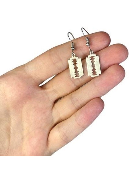 Jilet Figürlü Tıraş Bıçağı Unisex Küpe fiyatları